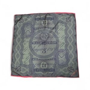 Givenchy Scarf Olive Green Orange 18.5"X18"